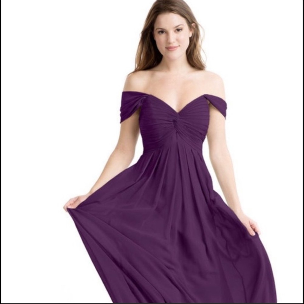 Azazie Plum Bridesmaid Dress Size 10